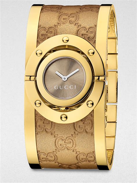 gucci gold bracelet watch women's|stainless steel gucci watch women.